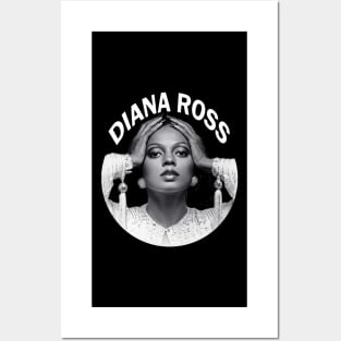 Diana Ross Grayscale Posters and Art